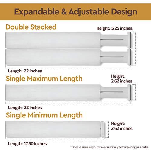 Adjustable Bamboo Drawer Dividers Organizers - Large Expandable Utensi –  lifewithPandJ