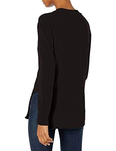 Amazon Brand - Daily Ritual Women's Terry Cotton and Modal Long Sleeve Crew Neck Sweatshirt, Black, X-Small - lifewithPandJ