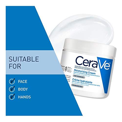 CeraVe Moisturizing Cream | Daily Face and Body Moisturizer for Dry Skin With Hyaluronic Acid | Fragrance Free, 539 Grams - lifewithPandJ