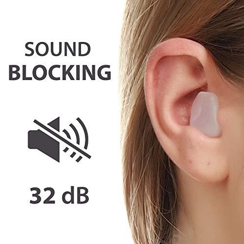 PQ Wax Ear Plugs for Sleep - 12 Silicon Wax Earplugs for Sleeping and Swimming, Gel Ear Plugs for Noise Cancelling & Ear Protection, Sleeping Earplugs with Sound Blocking Level of 32 Db (12 Pillows) - lifewithPandJ