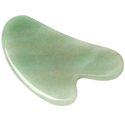 SUMAJU Gua Sha Scraping Massage Tool,Green Jade Stone Gua Sha Massage for Skin Care and Skin Rejuvenation,Anti-Aging Facelift, Skin Tightening - lifewithPandJ